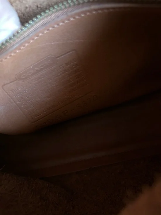 Coach tan Court Vintage Leather Top-Handle Satchel with Turn-Lock - Picture 6 of 11